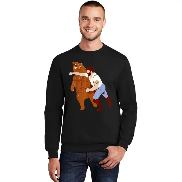 Guy Punching Bear Sweatshirt