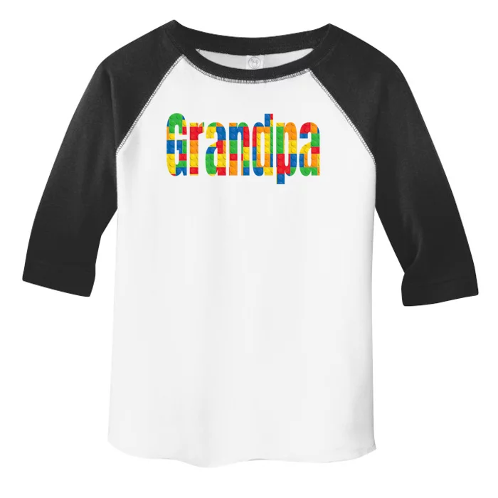 Grandpa Parent Brick Master Builder Building Blocks Family Meaningful Gift Toddler Fine Jersey T-Shirt