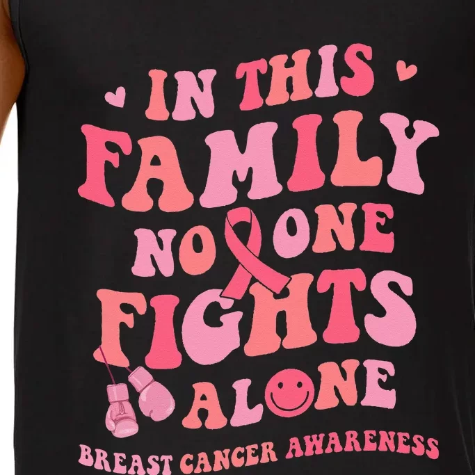 Groovy Pink Breast Cancer Warrior Family No One Fight Alone Comfort Colors® Tank Top