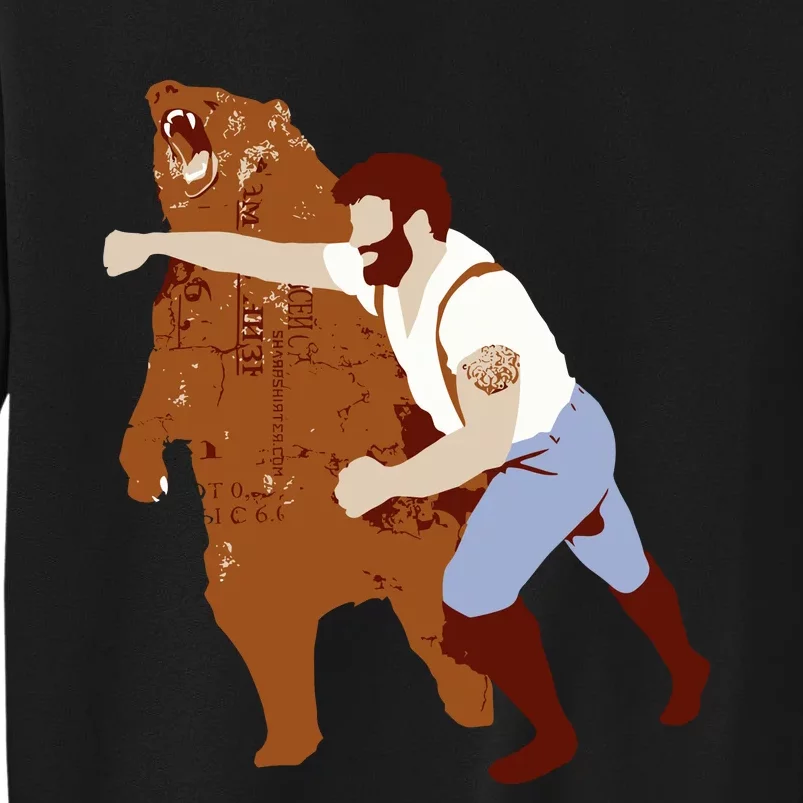 Guy Punching Bear Sweatshirt