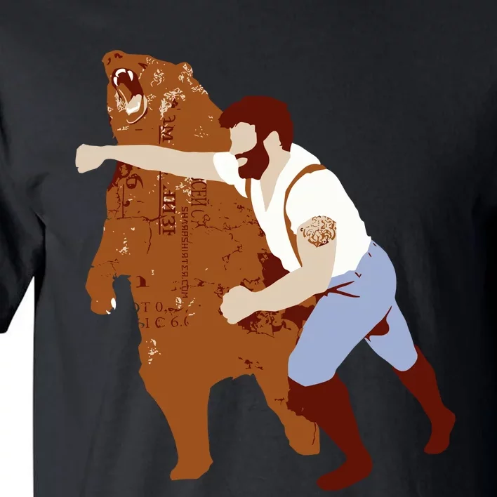 Guy Punching Bear Tall T-Shirt