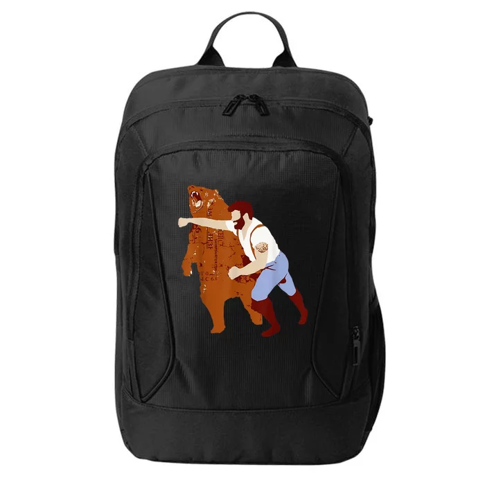 Guy Punching Bear City Backpack