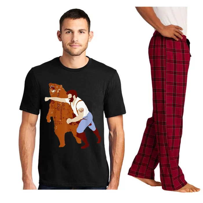 Guy Punching Bear Pajama Set