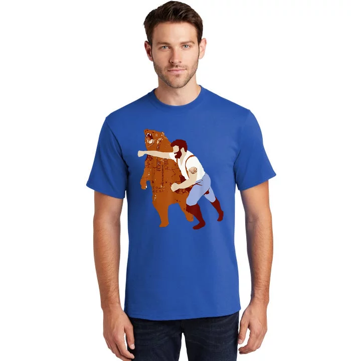 Guy Punching Bear Tall T-Shirt