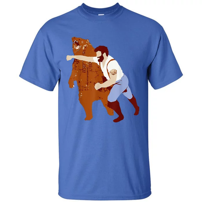 Guy Punching Bear Tall T-Shirt