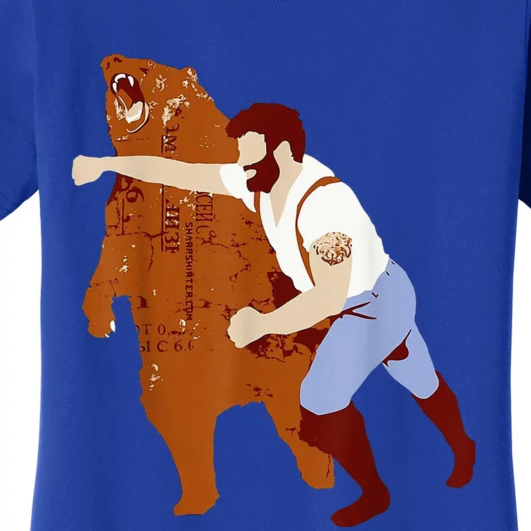 Guy Punching Bear Women's T-Shirt