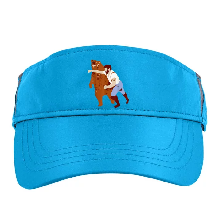 Guy Punching Bear Adult Drive Performance Visor