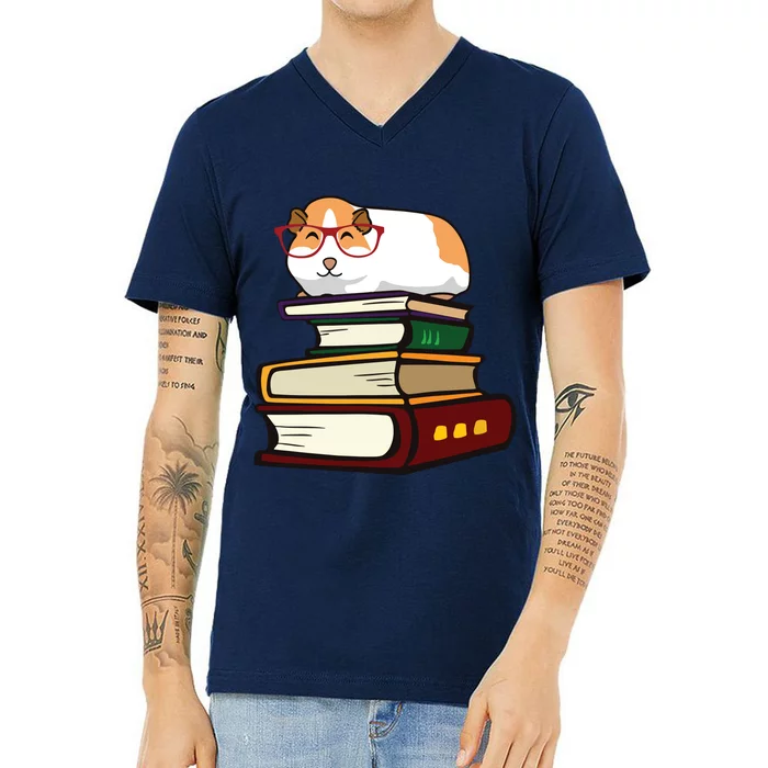 Guinea Pig Book V-Neck T-Shirt