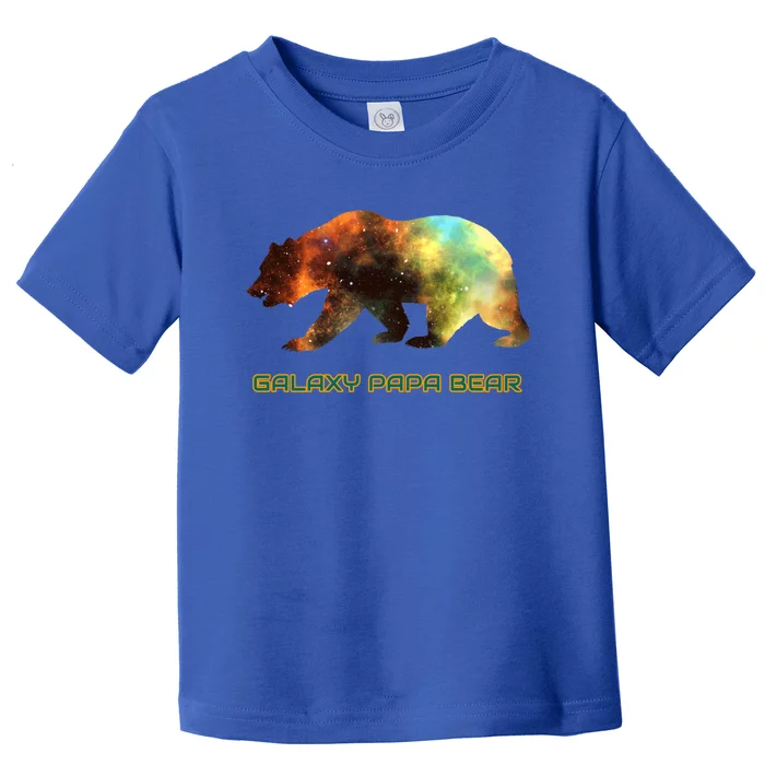 Galaxy Papa Bear Cool Impressive Birthday Gift Toddler T-Shirt