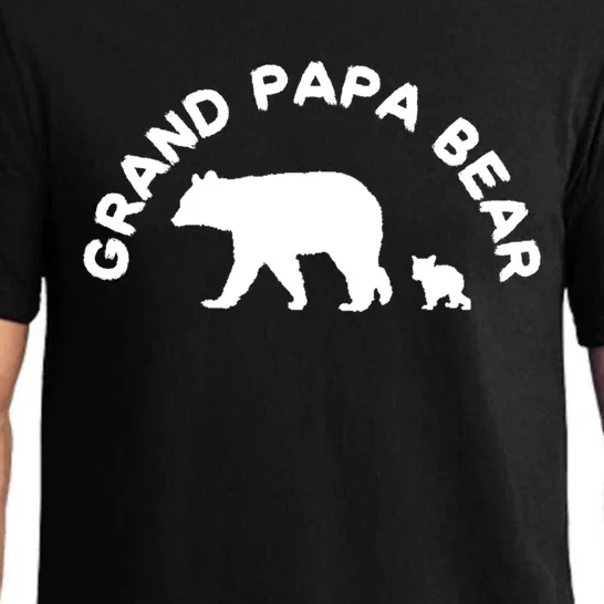 Grand Papa Bear With 1 One Cub Grandpa Grandfather Gift Pajama Set