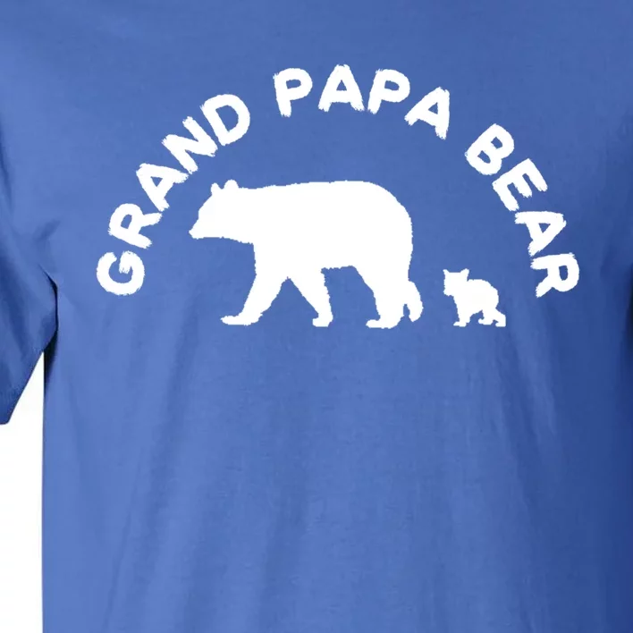 Grand Papa Bear With 1 One Cub Grandpa Grandfather Gift Tall T-Shirt