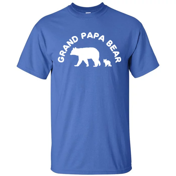 Grand Papa Bear With 1 One Cub Grandpa Grandfather Gift Tall T-Shirt