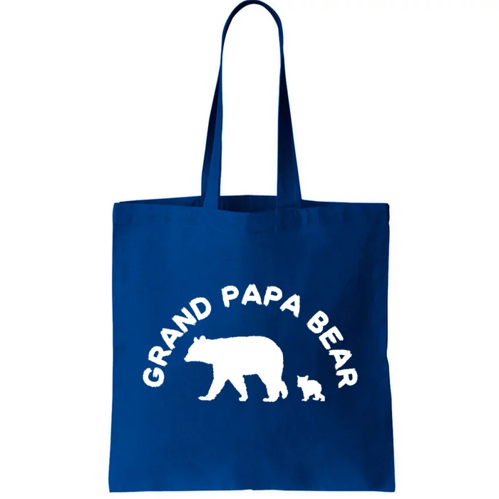 Grand Papa Bear With 1 One Cub Grandpa Grandfather Gift Tote Bag