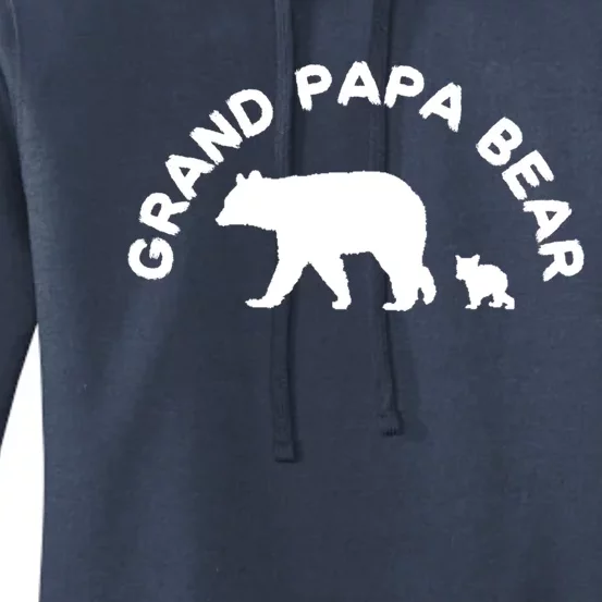 Grand Papa Bear With 1 One Cub Grandpa Grandfather Gift Women's Pullover Hoodie