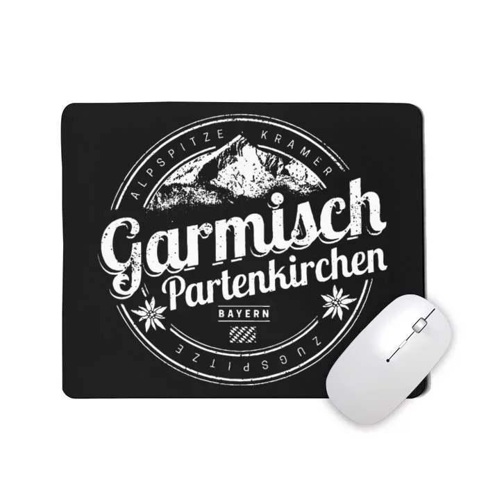 Garmisch Partenkirchen Bavaria Vintage Alps Germany Souvenir Mousepad