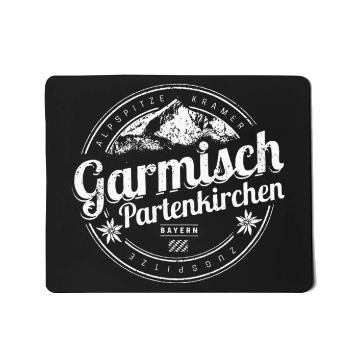 Garmisch Partenkirchen Bavaria Vintage Alps Germany Souvenir Mousepad