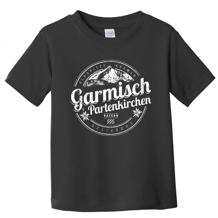 Garmisch Partenkirchen Bavaria Vintage Alps Germany Souvenir Toddler T-Shirt