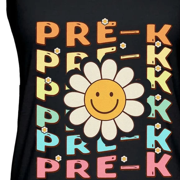 Groovy Prek Back To School Funny First Day Of Prek Ladies Essential Flowy Tank