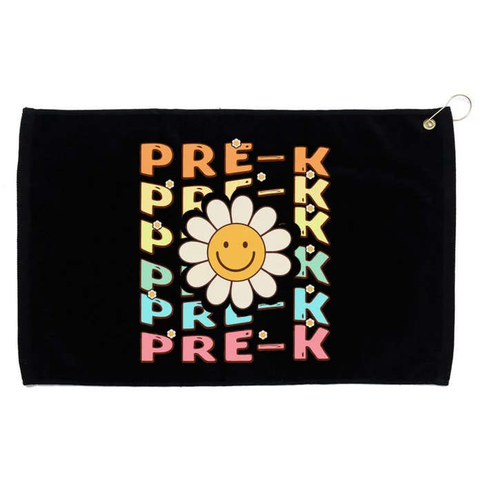 Groovy Prek Back To School Funny First Day Of Prek Grommeted Golf Towel