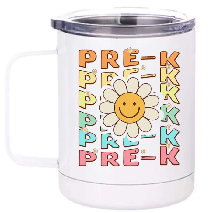 Groovy Prek Back To School Funny First Day Of Prek Front & Back 12oz Stainless Steel Tumbler Cup