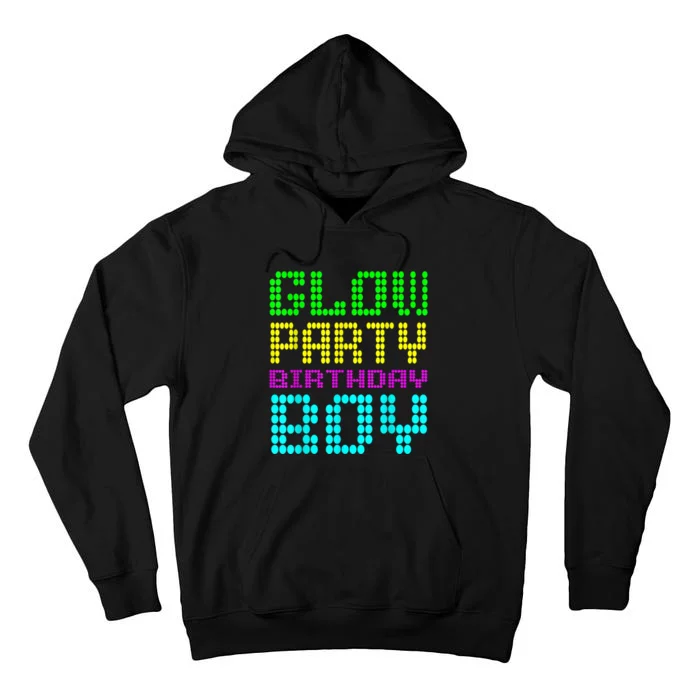 Glow Party Birthday Boy Party Retro Tall Hoodie