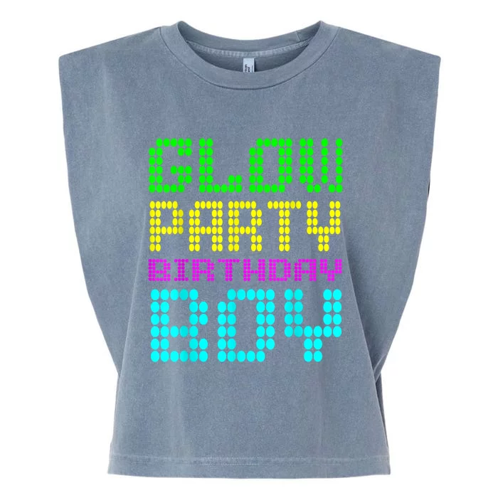 Glow Party Birthday Boy Party Retro Garment-Dyed Women's Muscle Tee