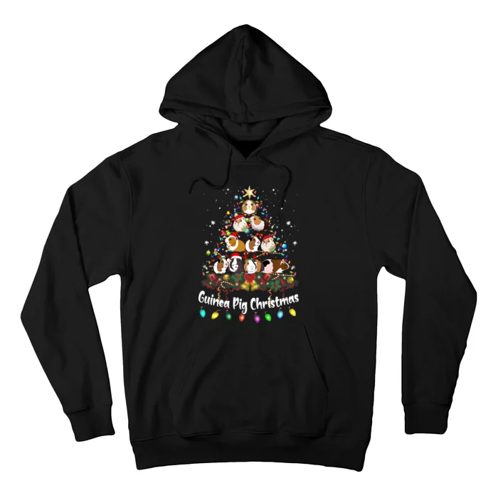 Guinea Pig Christmas Tree Animal Lovers Xmas Pajamas Hoodie