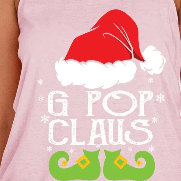 G Pop Claus Christmas Santa Family Matching Pajamas Xmas Gift Women's Knotted Racerback Tank