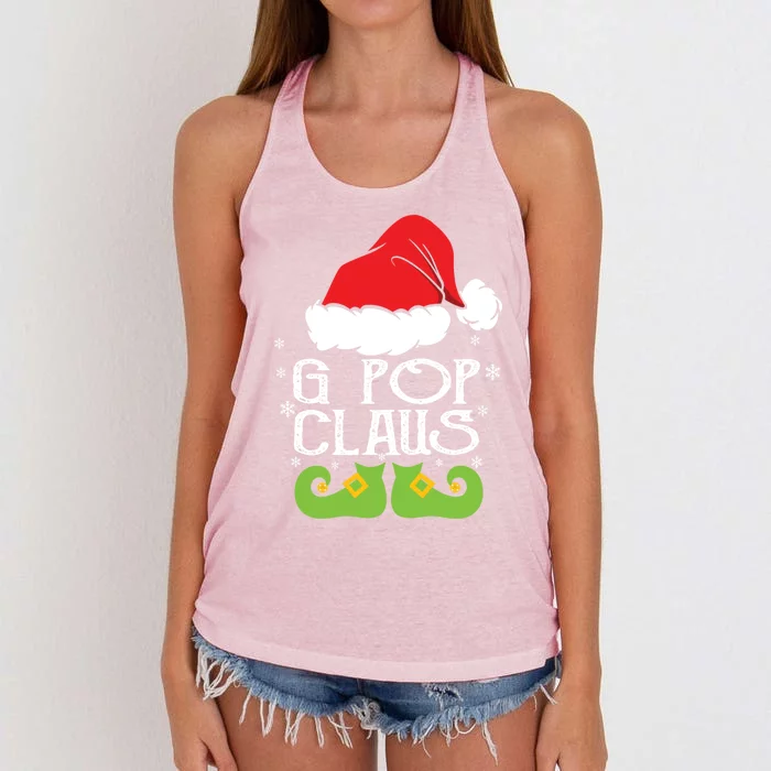 G Pop Claus Christmas Santa Family Matching Pajamas Xmas Gift Women's Knotted Racerback Tank