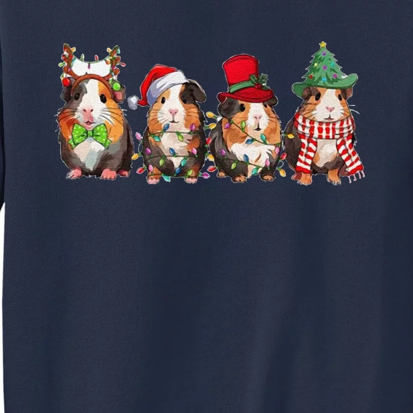 Guinea Pig Christmas Funny Cute Cavy Santa Hat Family Holiday Sweatshirt