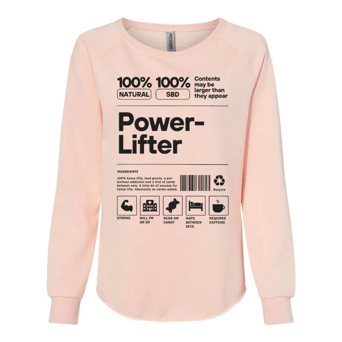 Gym Pump Cover Powerlifting Womens California Wash Sweatshirt