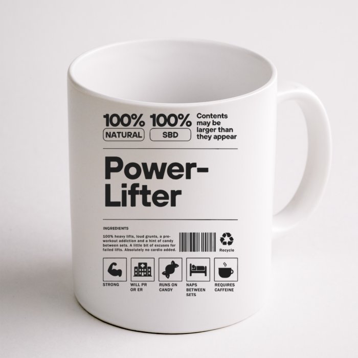 Gym Pump Cover Powerlifting Front & Back Coffee Mug