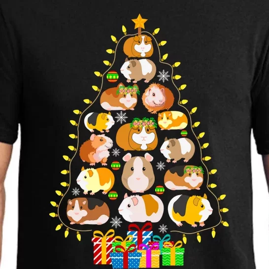 Guinea Pig Christmas Tree Funny Guinea Pig Christmas Lights Guinea Pig Christmas Pajama Set