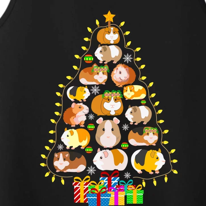 Guinea Pig Christmas Tree Funny Guinea Pig Christmas Lights Guinea Pig Christmas Performance Tank