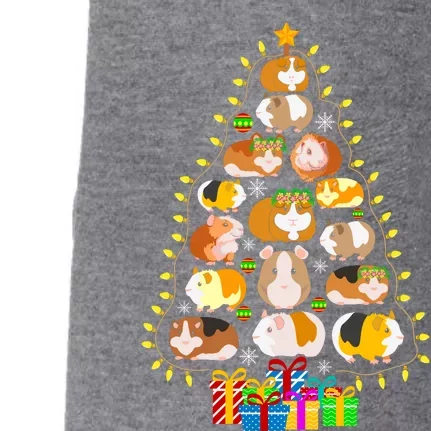 Guinea Pig Christmas Tree Funny Guinea Pig Christmas Lights Guinea Pig Christmas Doggie 3-End Fleece Hoodie