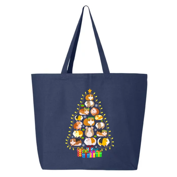 Guinea Pig Christmas Tree Funny Guinea Pig Christmas Lights Guinea Pig Christmas 25L Jumbo Tote