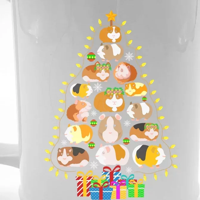 Guinea Pig Christmas Tree Funny Guinea Pig Christmas Lights Guinea Pig Christmas Front & Back Beer Stein