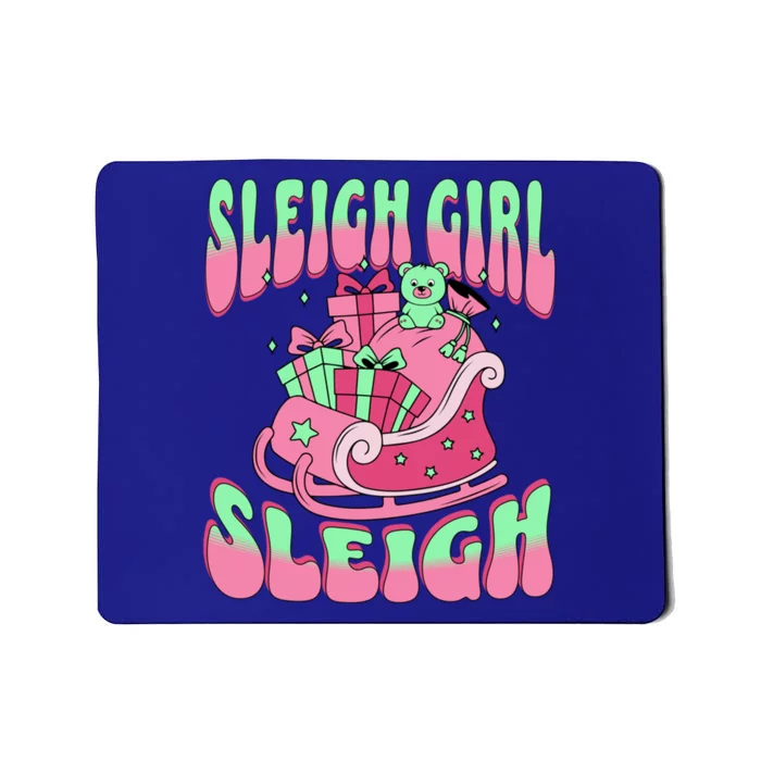 Groovy Pink Christmas Sleigh Sleigh Funny S Xmas Gift Mousepad