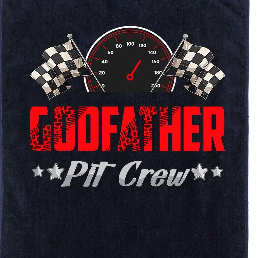 Godfather Pit Crew Birthday Racing Car Family Matching Race Platinum Collection Golf Towel