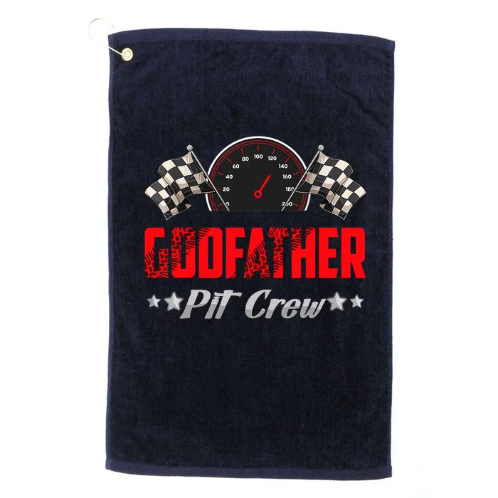 Godfather Pit Crew Birthday Racing Car Family Matching Race Platinum Collection Golf Towel