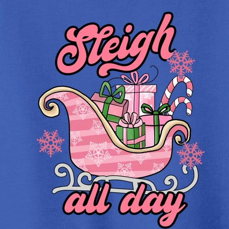 Groovy Pink Christmas Sleigh Tees Sleigh Xmas All Day Gift Toddler T-Shirt