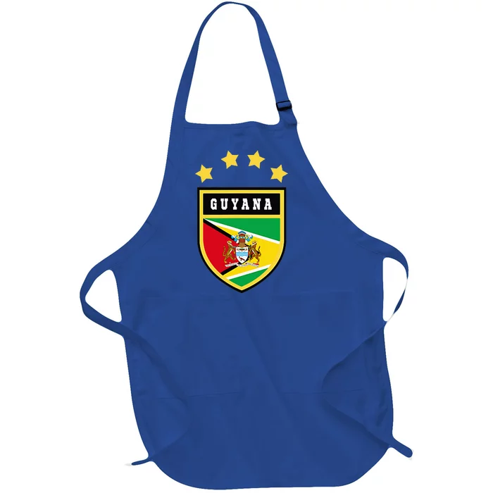 Guyana Pocket Coat Of Arms National Pride Flag Full-Length Apron With Pocket