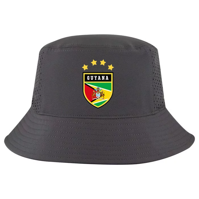 Guyana Pocket Coat Of Arms National Pride Flag Cool Comfort Performance Bucket Hat