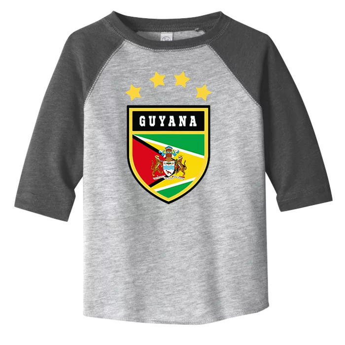 Guyana Pocket Coat Of Arms National Pride Flag Toddler Fine Jersey T-Shirt