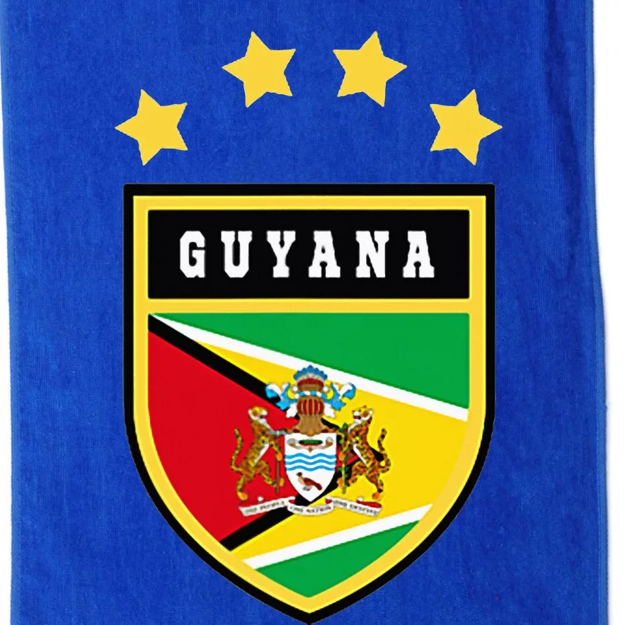 Guyana Pocket Coat Of Arms National Pride Flag Platinum Collection Golf Towel