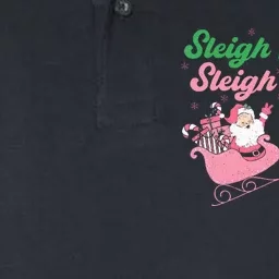 Groovy Pink Christmas Coffee Sleigh Girl Sleigh Xmas Holiday Softstyle Adult Sport Polo