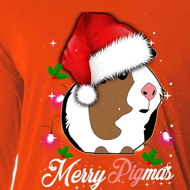 Guinea Pig Christmas Funny Merry Pigmas Meaningful Gift Cooling Performance Long Sleeve Crew