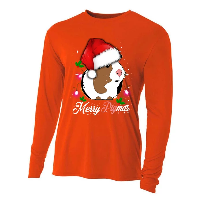 Guinea Pig Christmas Funny Merry Pigmas Meaningful Gift Cooling Performance Long Sleeve Crew