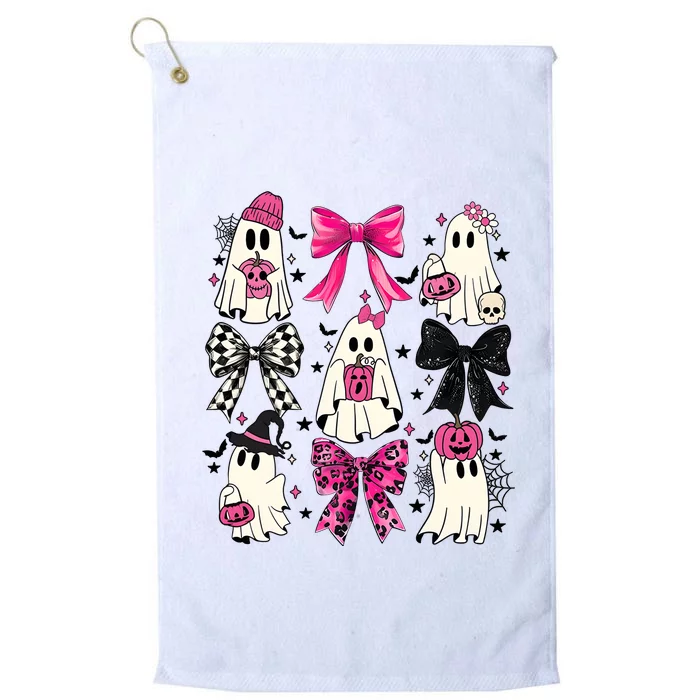 Ghost Pumpkin Coquette Halloween Platinum Collection Golf Towel