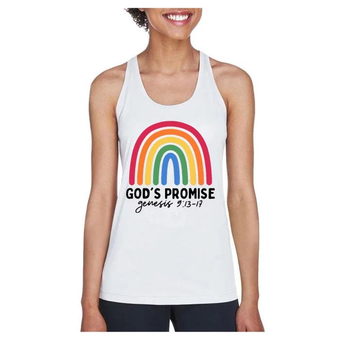 Gods Promise Christian Rainbow Women's Racerback Tank